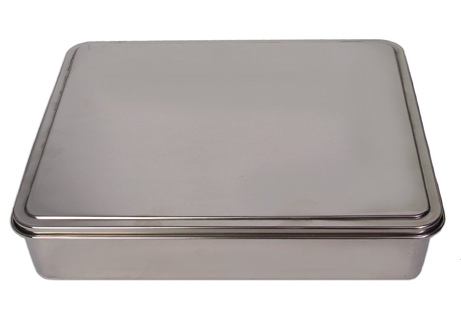 YBM HOME Stainless Steel Covered Cake Pan, Silver (Small-2401) N4