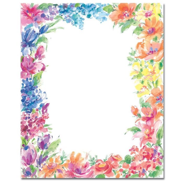 Bright Floral Laser, Inkjet Computer Printer Paper