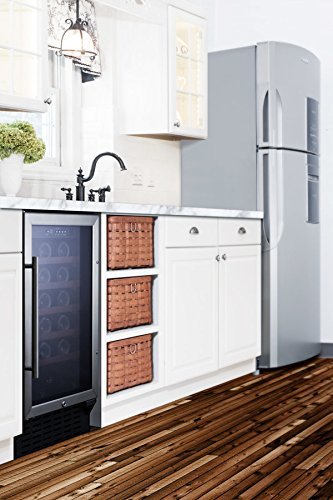 Summit SWC1840 3.3 cu. ft. Capacity Built-In Wine Cooler with Factory Installed Lock Digital Thermostat Digital...