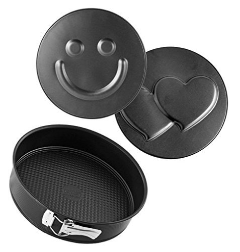 Zenker 7413 "Special Creative" Heart + Smiley Springform-Set, Black, 10.24 x 2.56" N5