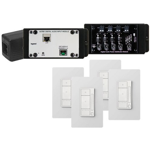 OnQ/Legrand Digital Audio 4 Room Expansion Kit, Light Almond (AU7054