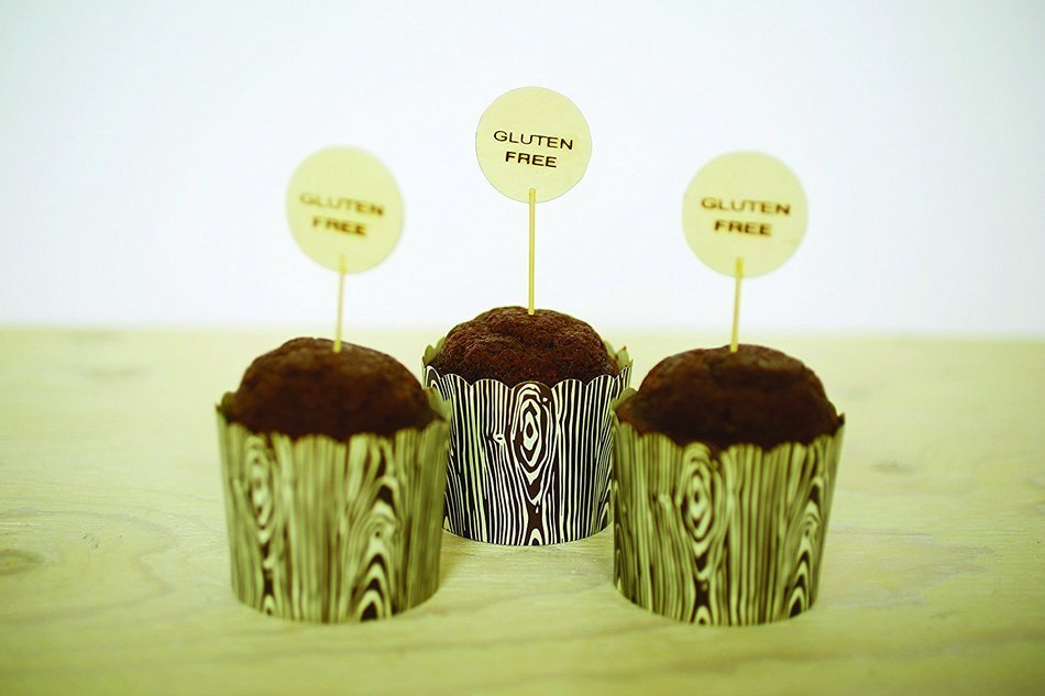 Simply Baked Gluten Free Food Marker, Pack of 24 Markers, Clearly Display Gluten Free Foods with Style, Wood Disc... N3