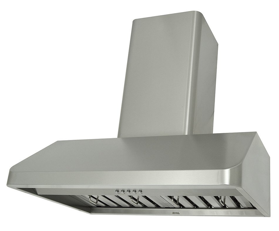 KOBE Range Hoods CHX9130SQB-WM-1 Contemporary Wall Mount Range Hood, 3-Speed, 680 Cfm, LED Lights, Baffle Filters... N6