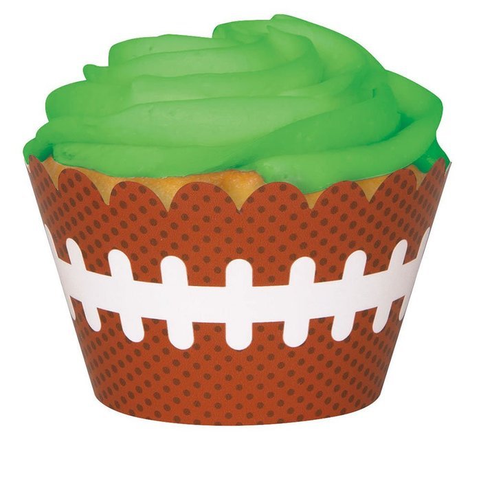 Football Cupcake Wrappers, 12ct N3