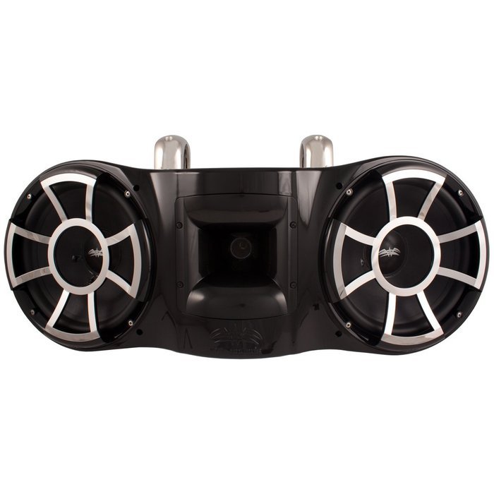 Wet Sounds Revolution Series Dual 10 inch EFG HLCD Tower Speaker - Black w/ Fixed Clamp N3