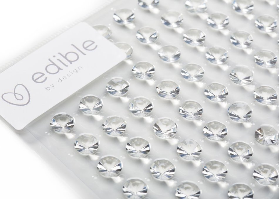 Crystal Clear 7mm Soft Edible Diamonds 100 Pack