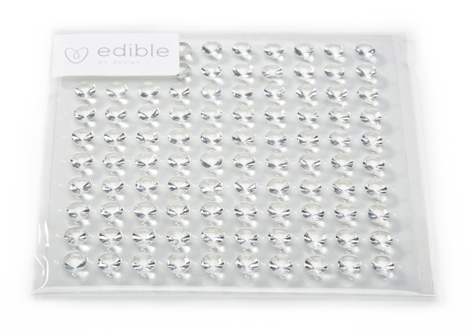 Crystal Clear 7mm Soft Edible Diamonds 100 Pack N2