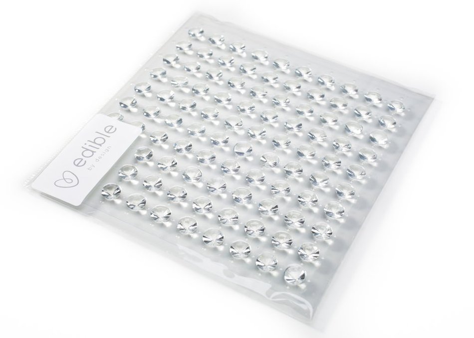 Crystal Clear 7mm Soft Edible Diamonds 100 Pack N3