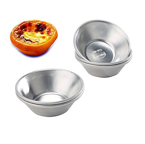 Astra shop 10Pcs Carbon Steel Non-Stick Egg Tart Pan Mold/Cupcake/Cake/Cookie/Pudding Mould Baking Tool N4