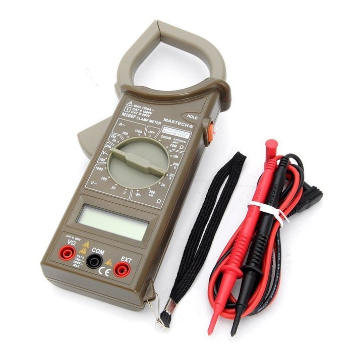 RioRand M266F Digital AC Clamp Meter AC Current Resistance Tester Detector N2