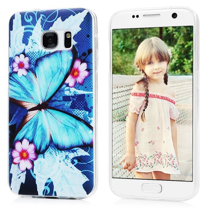 Badalink Galaxy S7 TPU Case Shockproof Soft TPU Flexible Easy Grip Rubber Bumper Slip Resistant Protective Colorful... N48