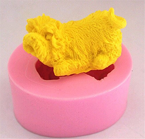 WYD DIY Lovely Puppy Cake Silicone Mold,3D Fondant Mold,Handmade Soap Mould