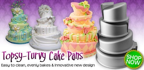 Round Topsy Turvy Cake Pans Set N2