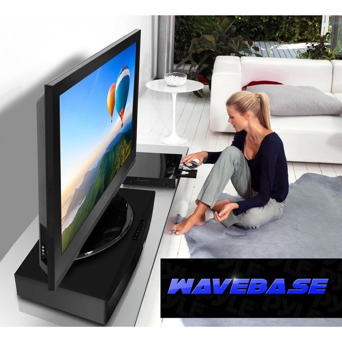 Pyle PSBV600BT Sound Base Bluetooth Tabletop TV Soundbar Digital Speaker System with Remote Control, AUX/RCA Inputs N6