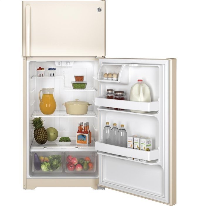 Ge REFRIGERATORS 1890774 Energy Star 15.5 Cu. ft. Top Freezer Refrigerator, Bisque, Reversible Door Swing N5