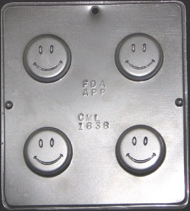 Smiley Face Chocolate Cookie Mold 1638