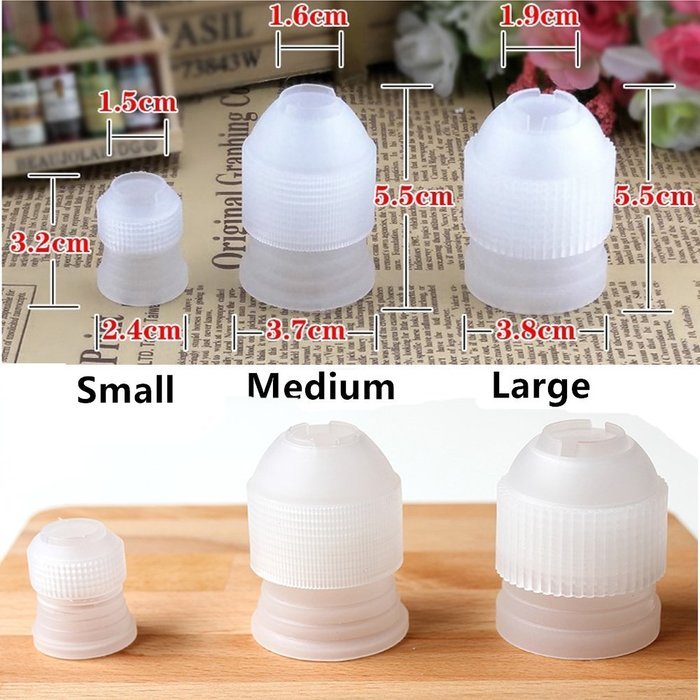 10 Pack Small Size Coupler Adaptor Icing Piping Nozzle Bag Cake Flower Pastry Decoration Tool N8