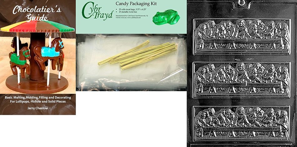 Cybrtrayd R022 Last Supper Bar Chocolate Candy Mold with Exclusive Cybrtrayd Copyrighted Chocolate Molding Instructions... N2