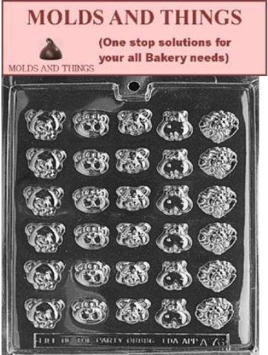 Animals ANIMAL FACES Chocolate Candy Mold Soap LION HIPPO TIGER MINK Good Product quality!!