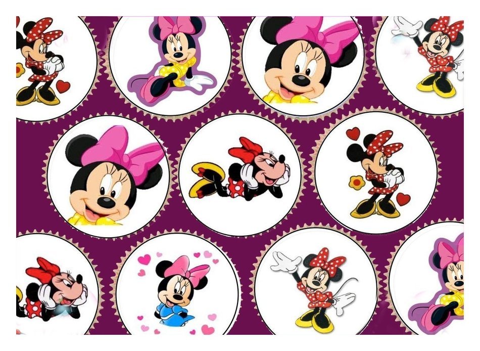 30 x MINNIE MOUSE PREMIUM QUALITY CUPCAKE TOPPERS EDIBLE RICE WAFER PAPER 139