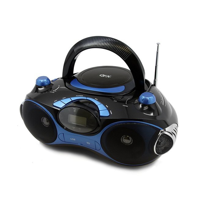 Quantum FX Radio CD/MP3 Player with USB/SD- Black/Blue N2