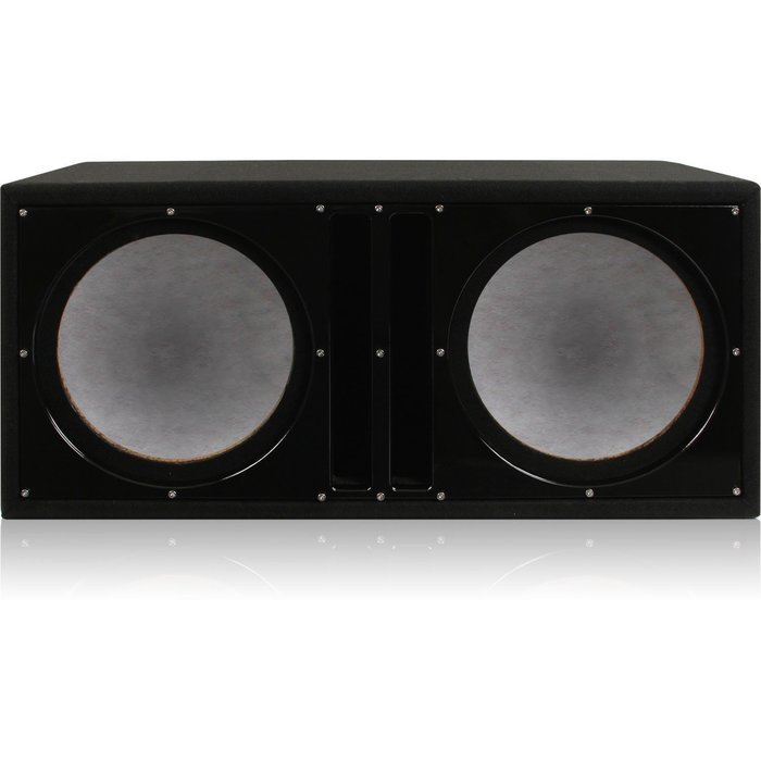 Belva Dual 12-inch Car Subwoofer Box Sealed and Ported 3/4-inch MDF Prelined Polyfil Includes Custom Blue Baffle... N13