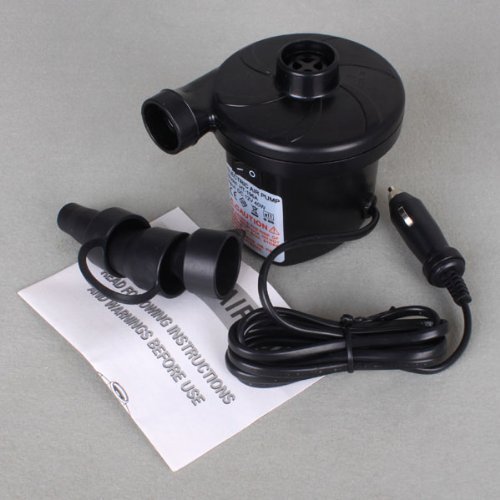 RioRand Convenient Car Electric Pump for Exercise Balls, Air Mattresses, Inflatable Boats N4