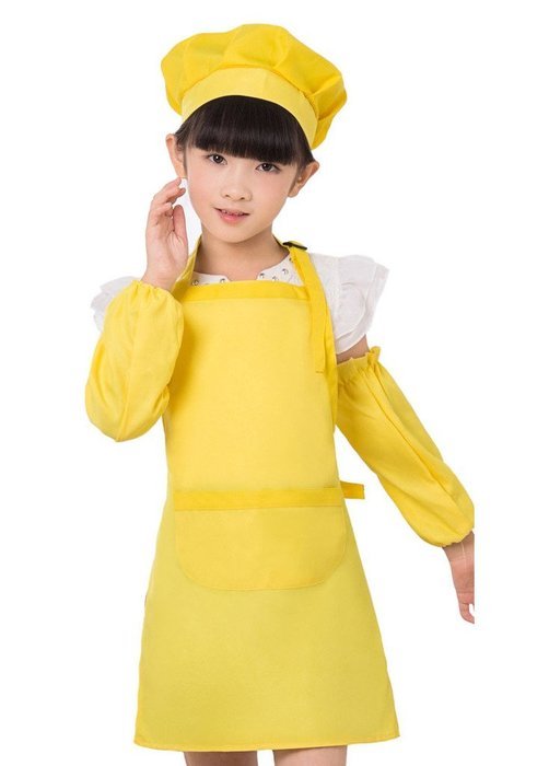 Unisex Kids Cooking Painting Gardening Apron Baking Personalized Childrens Apron(RRD,XL) N14