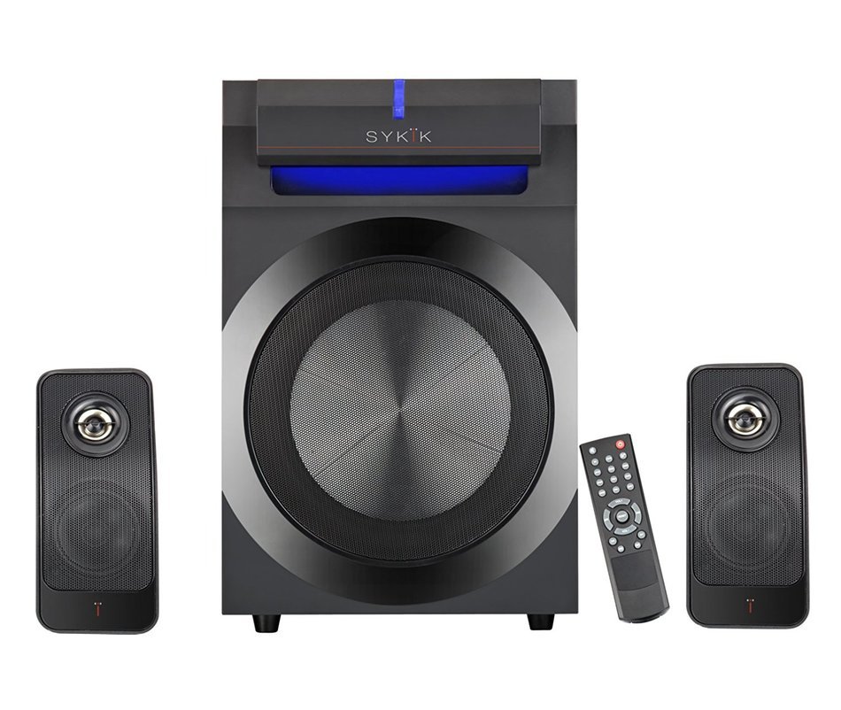Sykik Power SPP0298BT, Bluetooth Powerful 210W RMS, with 8" Active subwoofer , 2x 8" passive, Remote control,... N4
