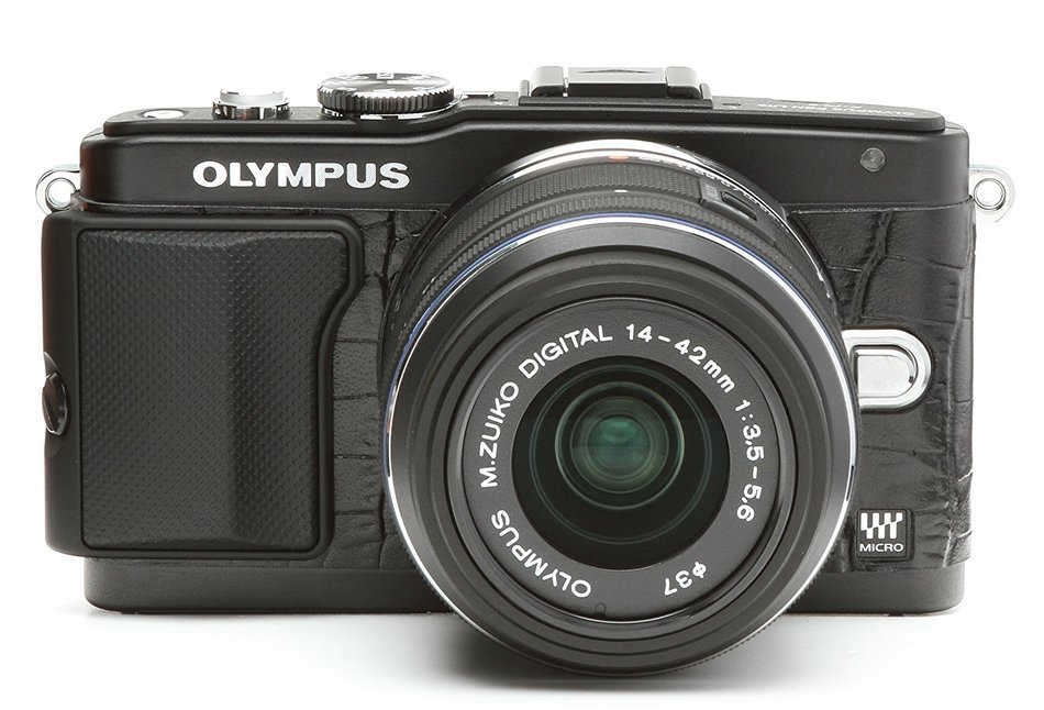 Japanhobbytool Olympus Pen E-PL5 & E-PL6 Camera Leather Decoration Sticker Leica1 type 4008 Black N11