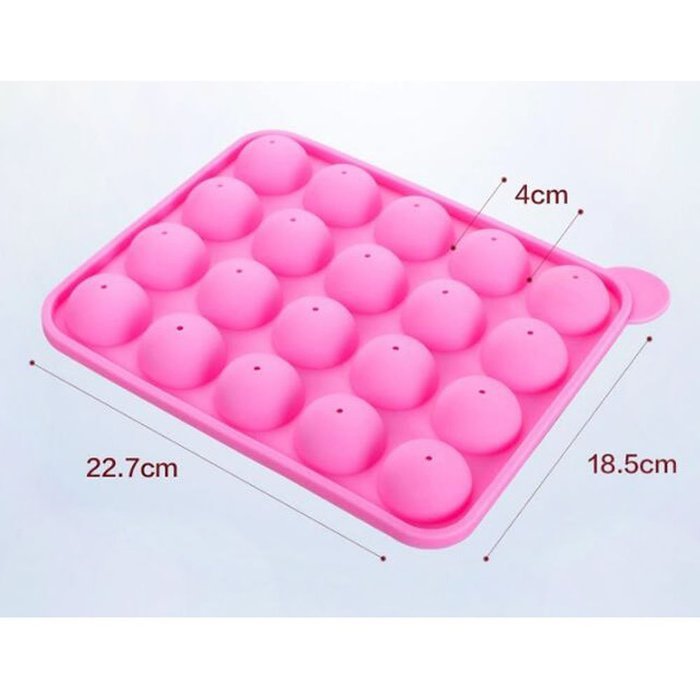 WOMHOPE Set of 2 - 12-Cavity Silicone Lollypop Mold with Sticks - Round Chocolate Candy Mold Candy Making Molds... N6