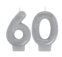 Candles - 60th Birthday or Anniversary Candle Set