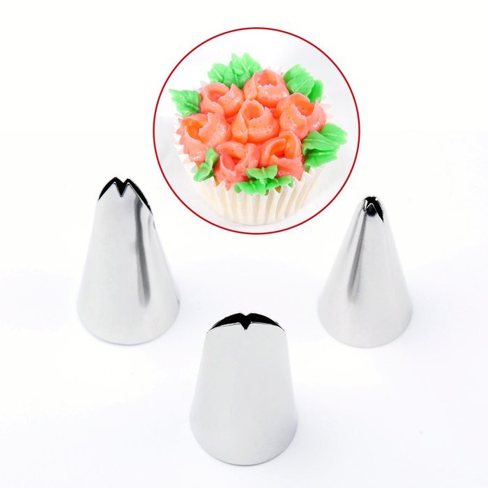 YOUKEE 58 PCS Stainless Steel Russian Piping Tips Set Icing Piping Nozzles Pastry Cake Decorating Tips,54 Flower... N3