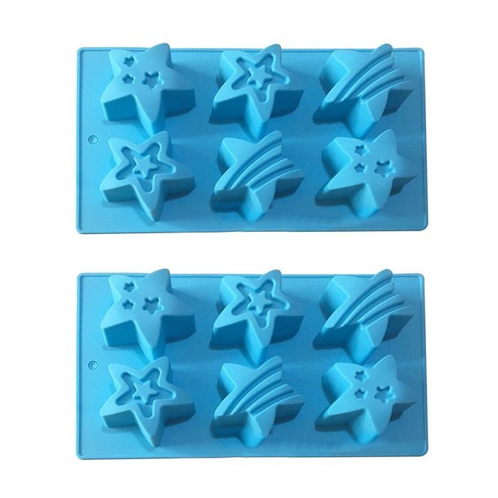 Baidecor Silicone Chocolate Molds Soap Mold Star Shape Set Of 2 N3