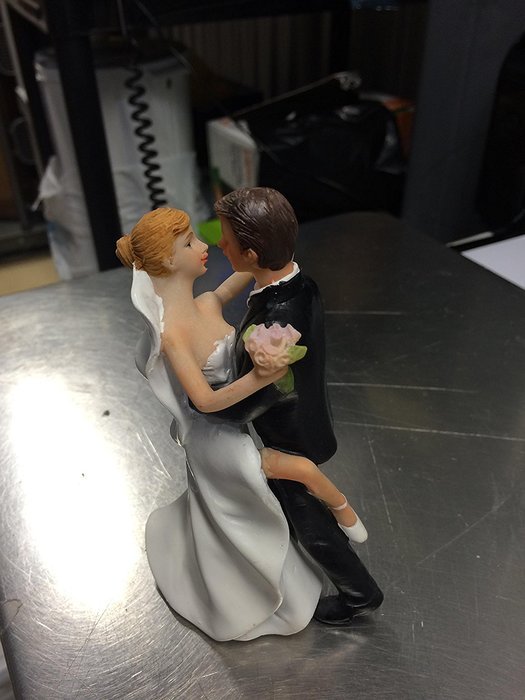 Resin Wedding Cake Topper (Bride Fishing) N7