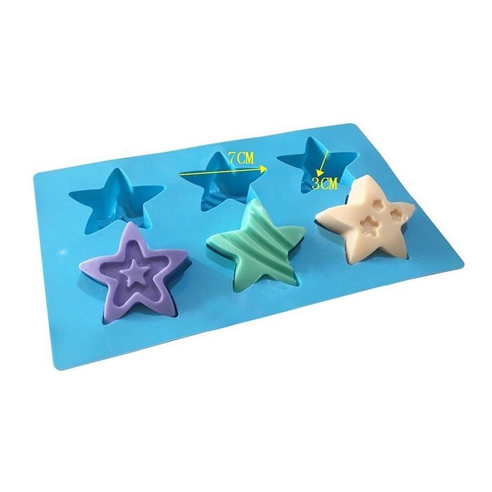 Baidecor Silicone Chocolate Molds Soap Mold Star Shape Set Of 2 N4