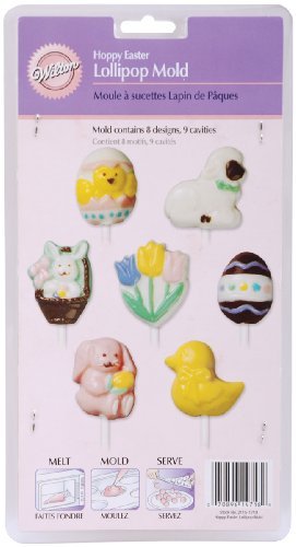 Lollipop Mold: Hoppy Easter 9-Cavity (8 Designs)
