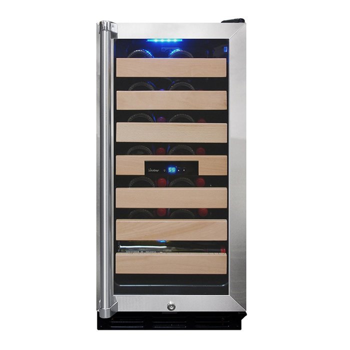 Vinotemp VNTVT-26SB-ID 26-Bottle Wine Cooler with Interior Display N3