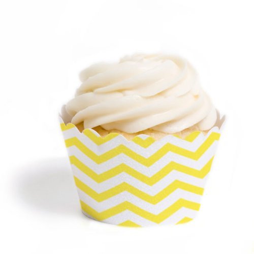 Dress My Cupcake Standard Cupcake Wrappers, Chevron, Orange, Set of 12 N8