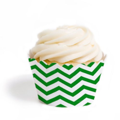 Dress My Cupcake Standard Cupcake Wrappers, Chevron, Orange, Set of 12 N9