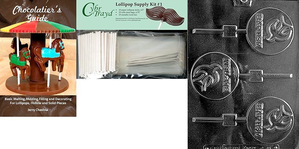 Cybrtrayd R065 Baptism Lolly Chocolate Candy Mold with Exclusive Cybrtrayd Copyrighted Chocolate Molding Instructions... N6