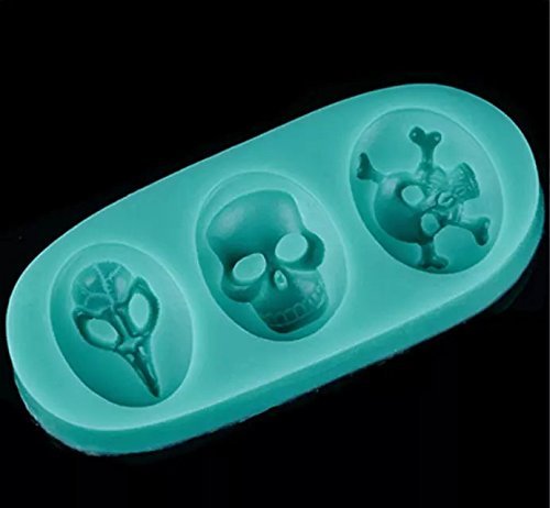 Topnew-Candy Cavity Silicone Chocolate Mold Candy and Gummy Moulds Skull H2216 N4