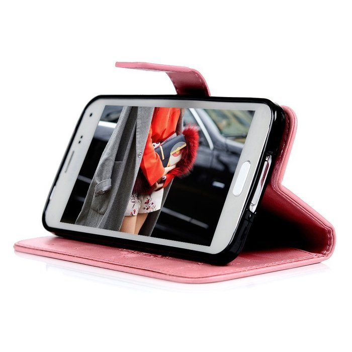 S5 Case,Samsung Galaxy S5 Case (i9600) - Wallet Embossed Flower Tree PU Leather Soft TPU Inner Cover with Magnetic... N23