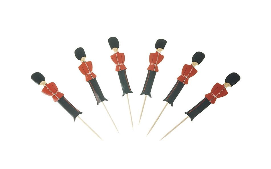 Bilipala 24pcs England Element Cupcake Toppers Picks, Puffy Picks, Cake Decor N5