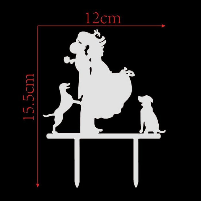 Black Funny Bridal Cake Topper N5