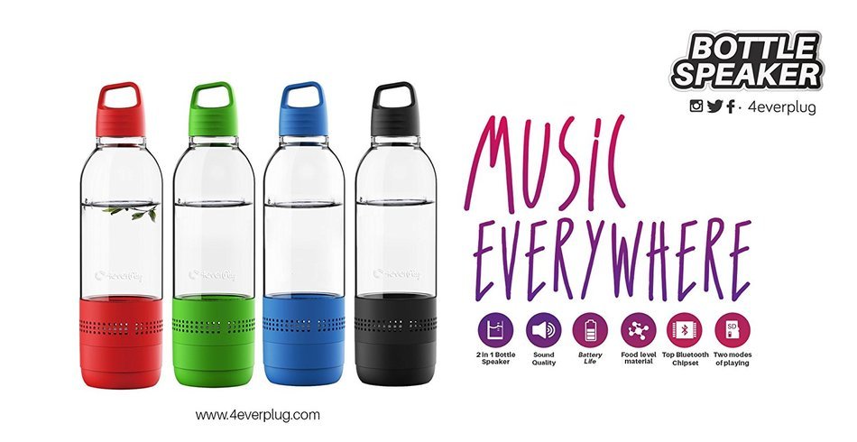 Music Bottle Speaker - Bluetooth and TF Card Mode of Playing [Assorted Colours] N4