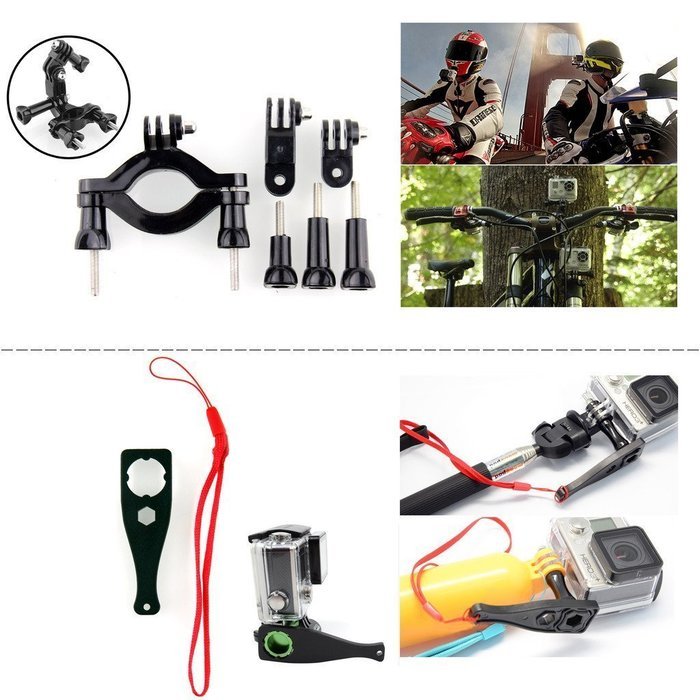 HEARTFEEL 40-In-1 Sport Accessory Kit Suction cup Carring Case for GoPro Hero4 Session Hero 3 3+ 4 SJ4000 5000... N4