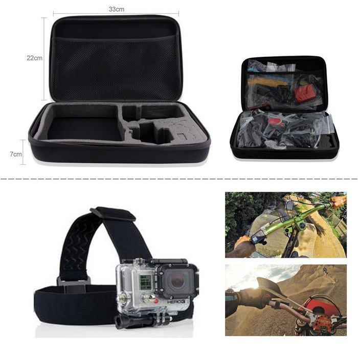 HEARTFEEL 40-In-1 Sport Accessory Kit Suction cup Carring Case for GoPro Hero4 Session Hero 3 3+ 4 SJ4000 5000... N5
