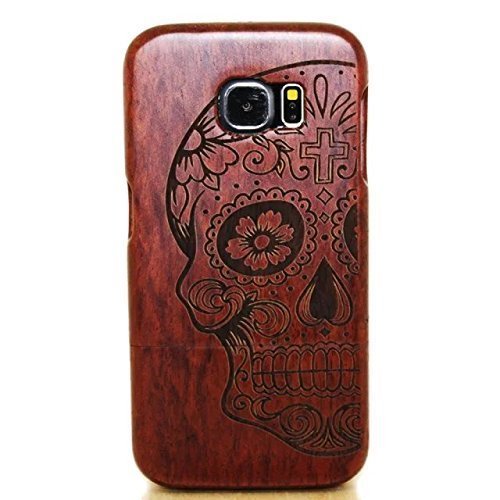 Samsung Galaxy S7 Wooden Case,T-Young(TM) Natural Wood Bamboo Carved [Stylish Pattern] Case Hard Back Shockproof... N12