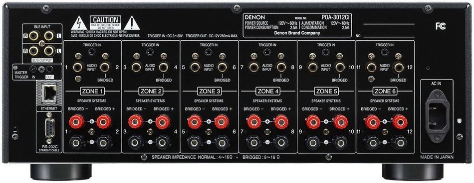 Denon POA-3012CI 12-Channel Multi-Zone Audio Distribution Power Amplifier (Discontinued by Manufacturer) N3